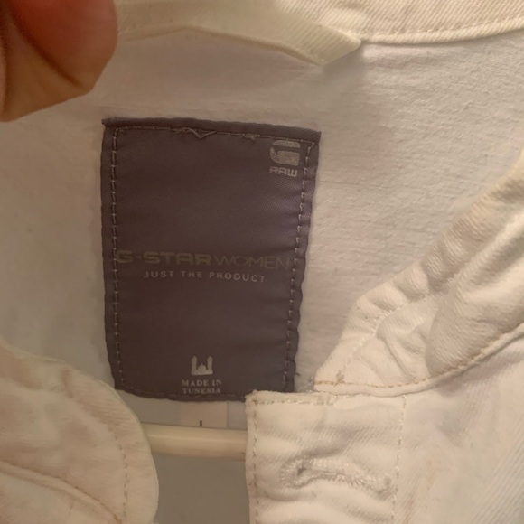 G Star White Denim Jacket - Picture 7 of 15